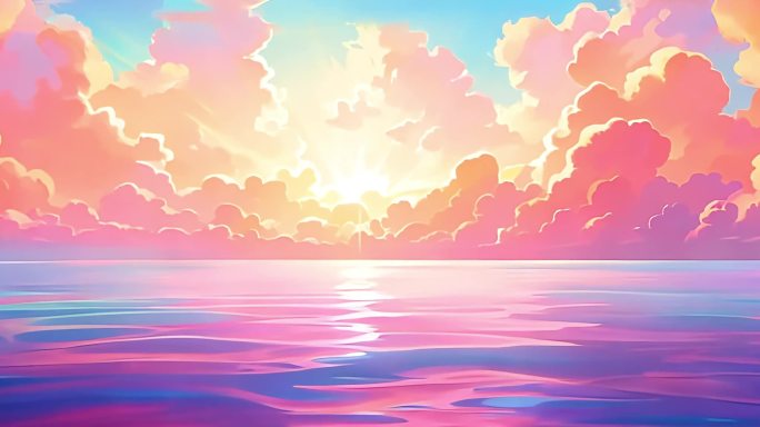 梦幻天空背景梦幻云朵背景色彩云朵彩色天空