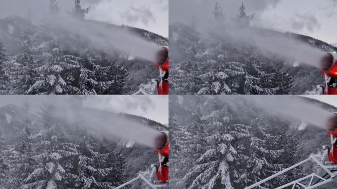 延伸起重机上方的雪炮具有更大的射程，并且可以通过液压控制。铝制横梁。