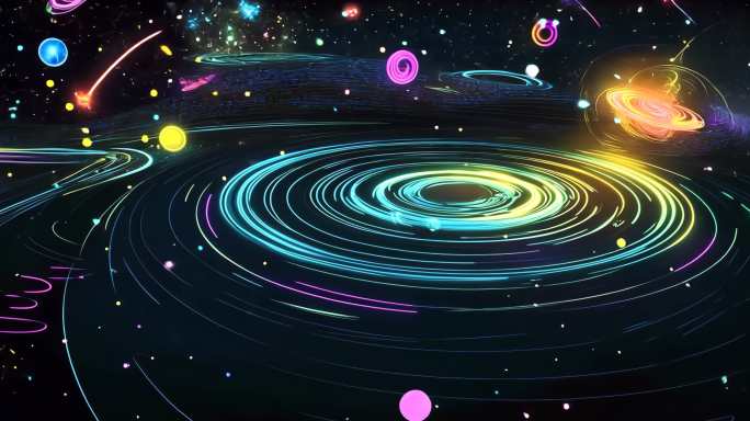 卡通可爱手绘梦幻天空浪漫漫画星空舞台背景