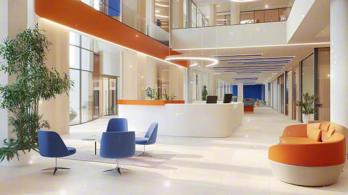 银行大厅——小品情景剧舞台剧背景