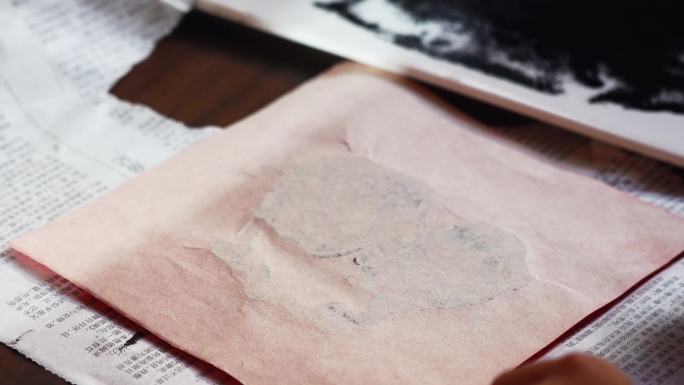 非遗中国年雕版水印，拓印蛇年木版年画版画