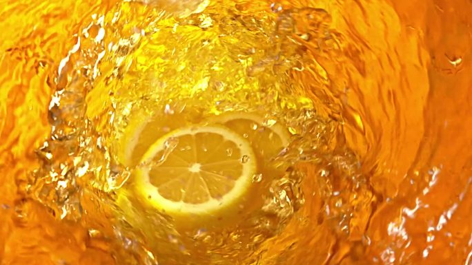 橙子多多橙子橙汁旋转果汁柠檬水果茶