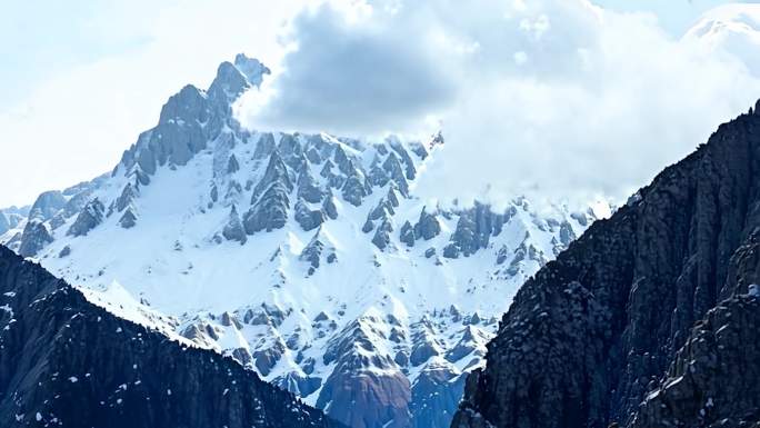 喜马拉雅珠峰的雪山景色