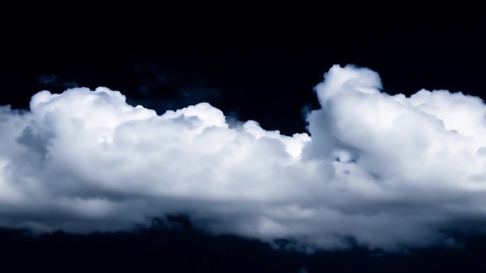 云朵延时 黑色背景