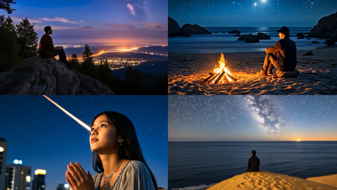 一个人孤独看星空