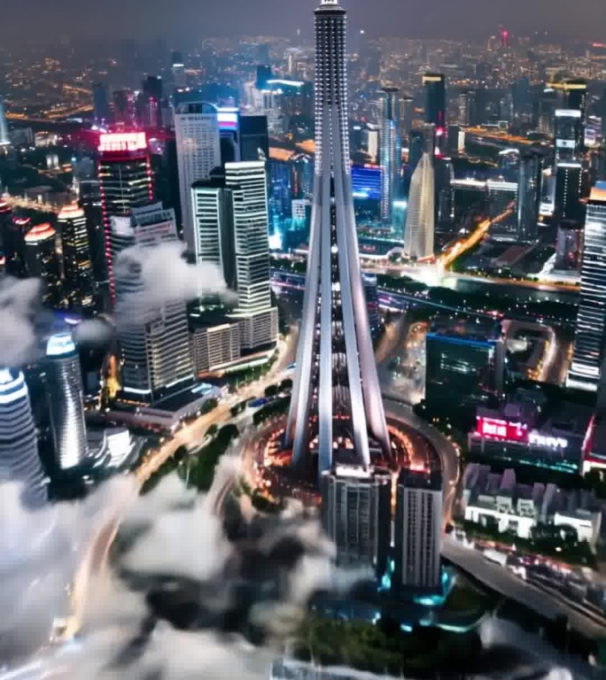 城市航拍城市夜景城市升格城市延时