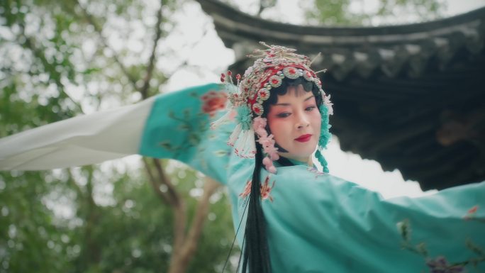 中国戏曲京剧昆曲越剧中国元素国粹戏曲水袖