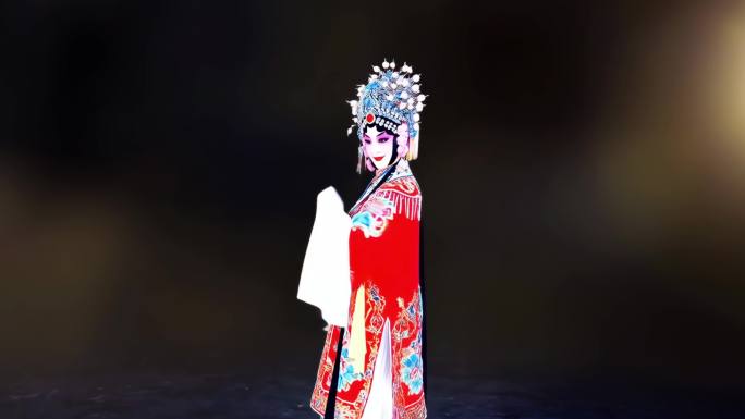 京剧青衣美女展示舞台表演戏曲豫剧越剧文化