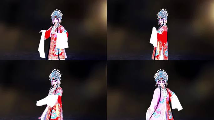 京剧青衣美女展示舞台表演戏曲豫剧越剧文化