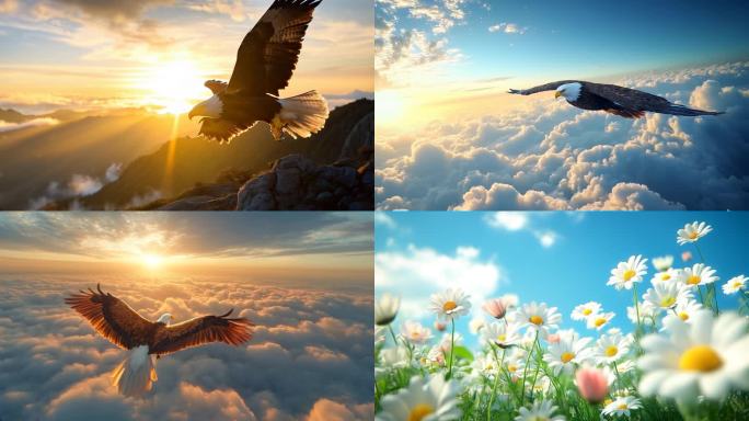 【4K】雄鹰 雄鹰在天空飞翔 目光长远