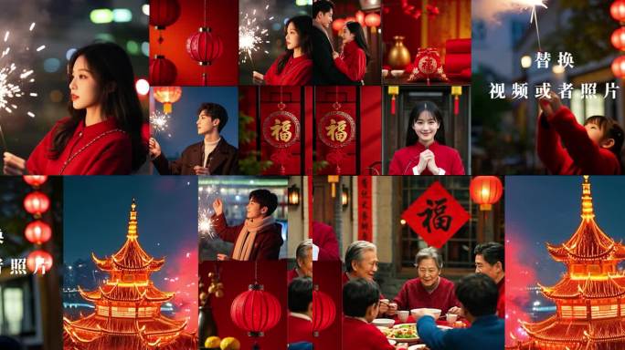 创意拜年年会企业祝福