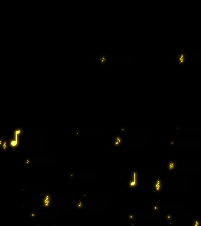 音符向上飘竖屏带通道