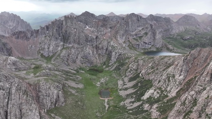 四川阿坝 航拍年宝叶则 原创4k灰片素材