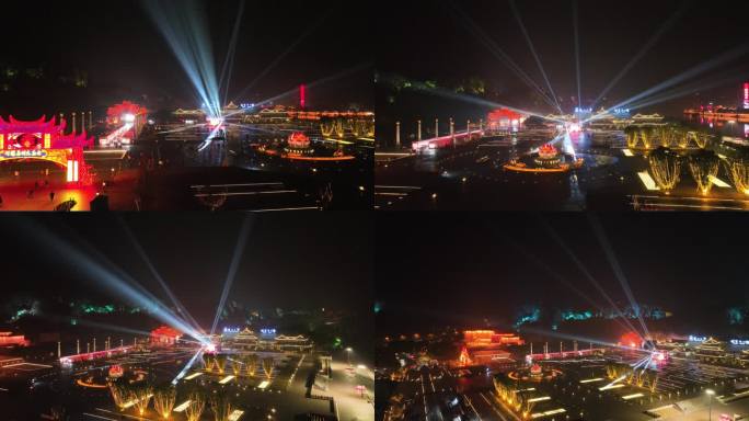 航拍乐山大佛文化广场