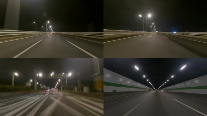 上海崇明海底隧道 延时穿梭