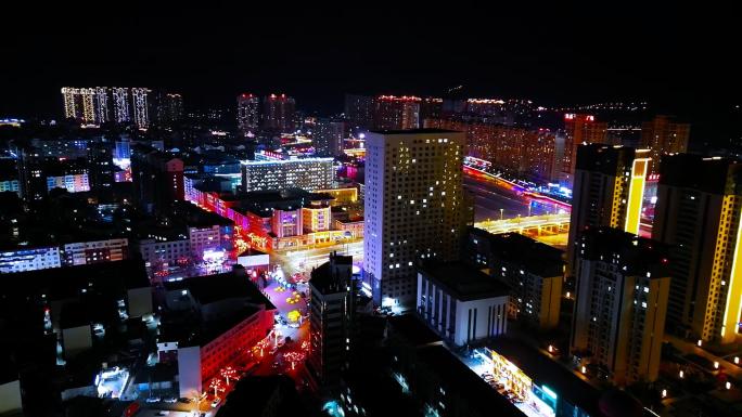 凤城夜景航拍