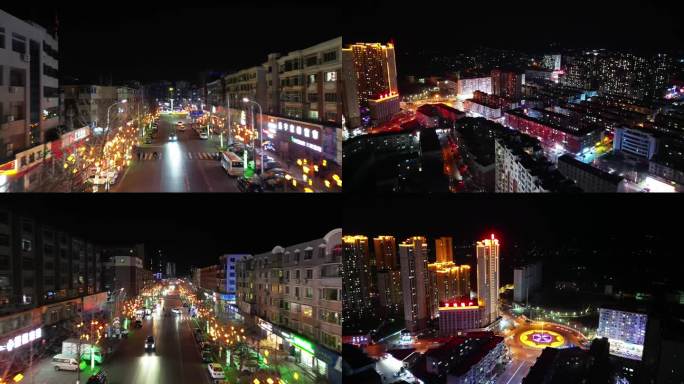 凤城夜景航拍