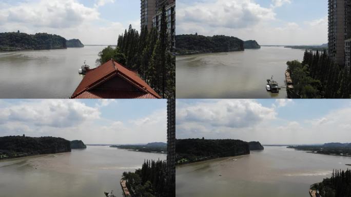 航拍乐山涵春门（原片无后期）