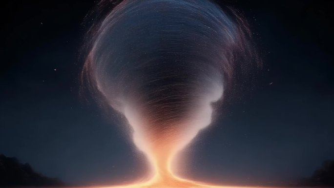 「有版权」梦幻虚拟感粒子组成的龙卷风4K