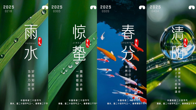 中国传统节气竖版PR模板