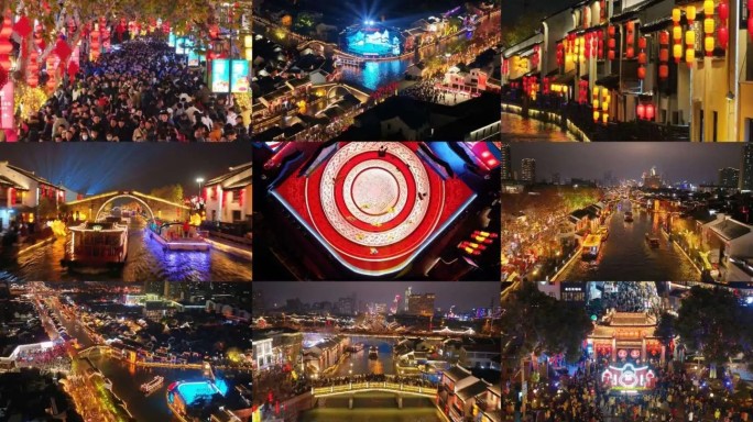 【4K精选】春晚无锡分会场南长街清名桥