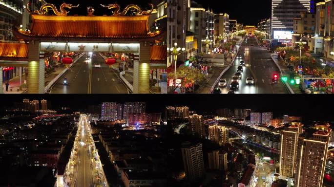 2025年大田夜景航拍大年初六
