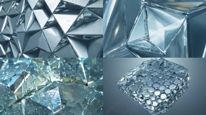 钛金属晶体光影