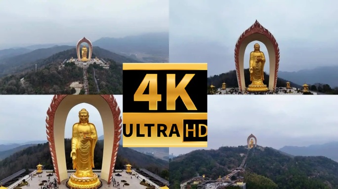 江西庐山东林大佛朝拜