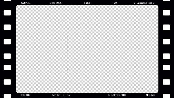 【4款】胶片电影边框透明通道视频4K素材