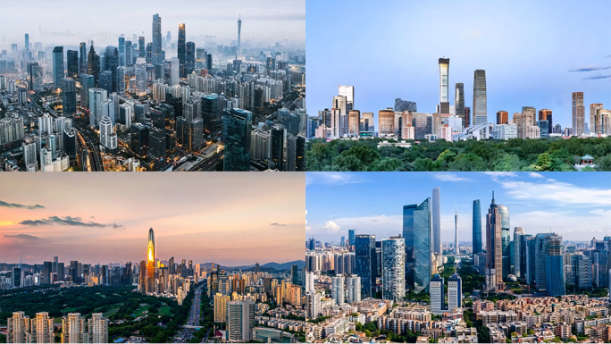 【4K】中国一线城高楼大厦延时航拍合集