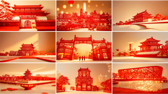 北京中轴线非遗剪纸北京年味北京过年