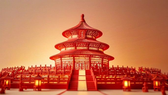 北京中轴线非遗剪纸北京年味北京过年