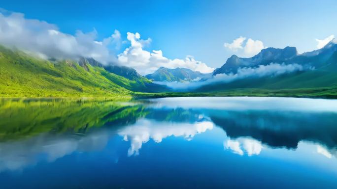 水源地生命湖泊自然景观美景