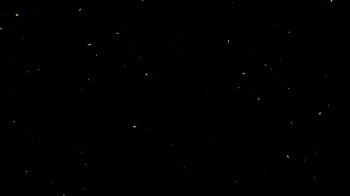 绿色树叶飘落4k 透明通道