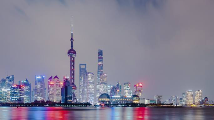 1亿像素延时摄影：云卷云舒魔都上海日转夜