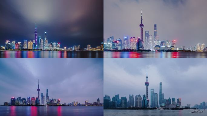 1亿像素延时摄影：云卷云舒魔都上海日转夜