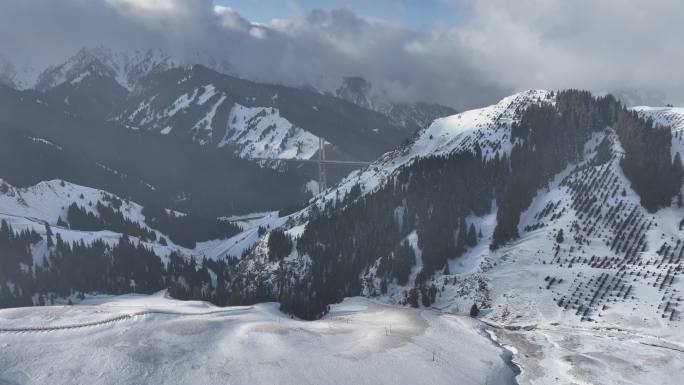 果子沟冬季雪景