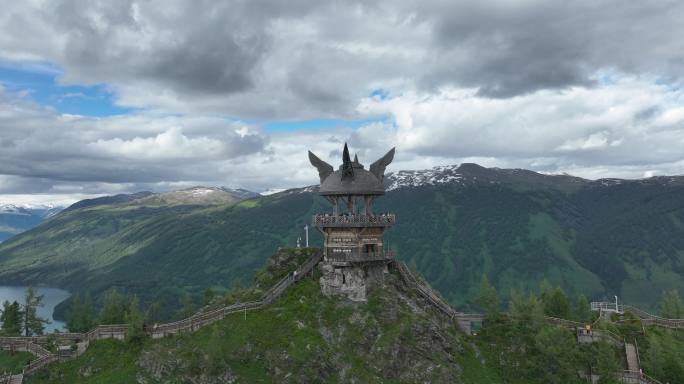 喀纳斯观鱼台航拍