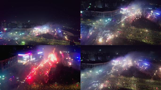 春节元旦节日期间焰火烟花表演孔明灯放飞
