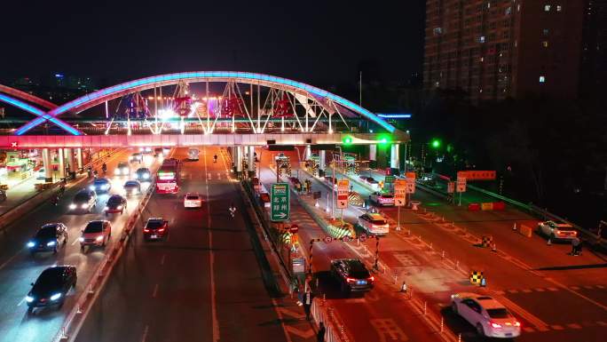 裕华路高速口夜景航拍