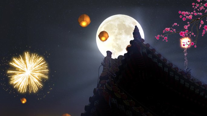 元宵节古建视频素材