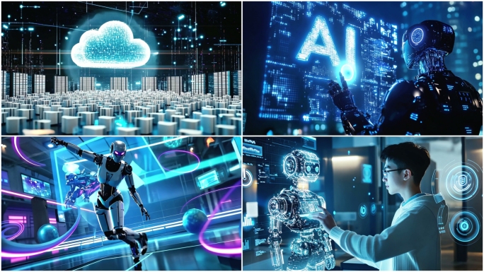 中国科技发展人工智能AI机器人未来科技