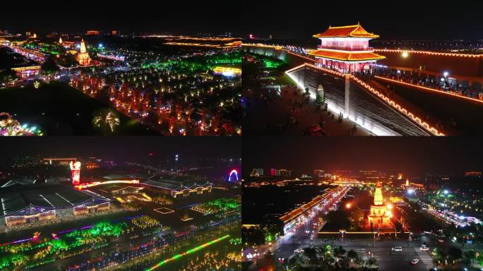 正定夜景航拍合集