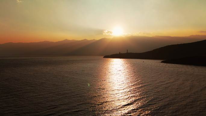 大理洱海夕阳 日出 日落