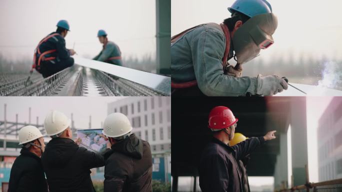 建筑工地施工农民工
