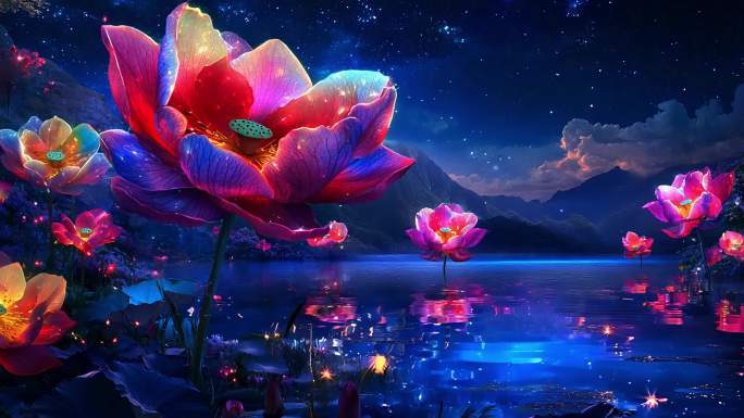 一路生花  夜空