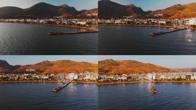 大理洱海 海东 夕阳 日出 日落