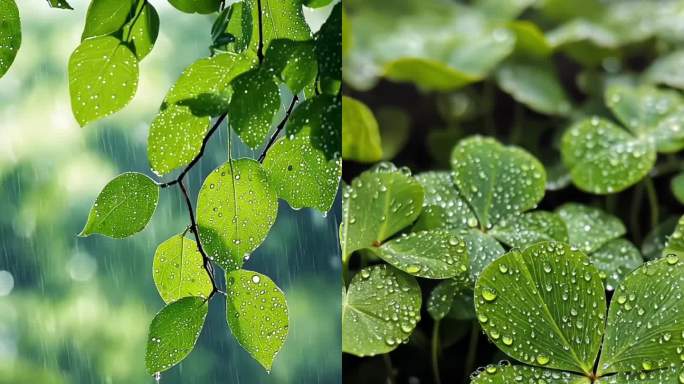 【4k竖屏】雨水节气谷雨惊蛰清明24节气