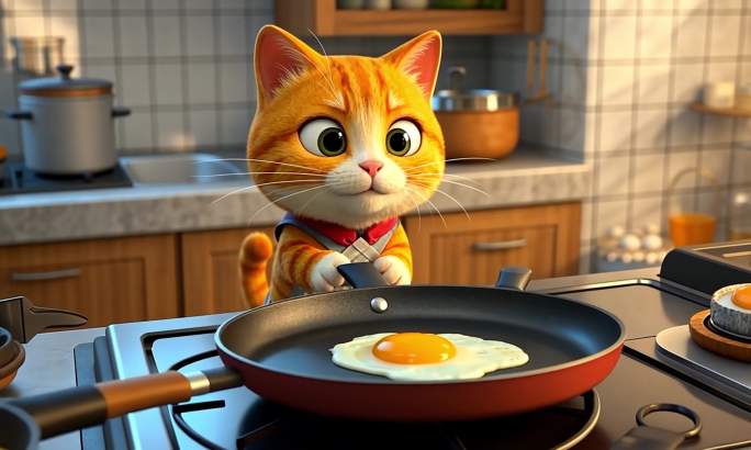 可爱卡通小橘猫拟人场景合集