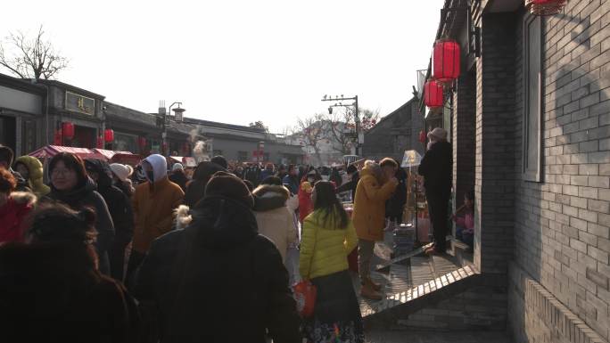 春节新年街景人间烟火气延时
